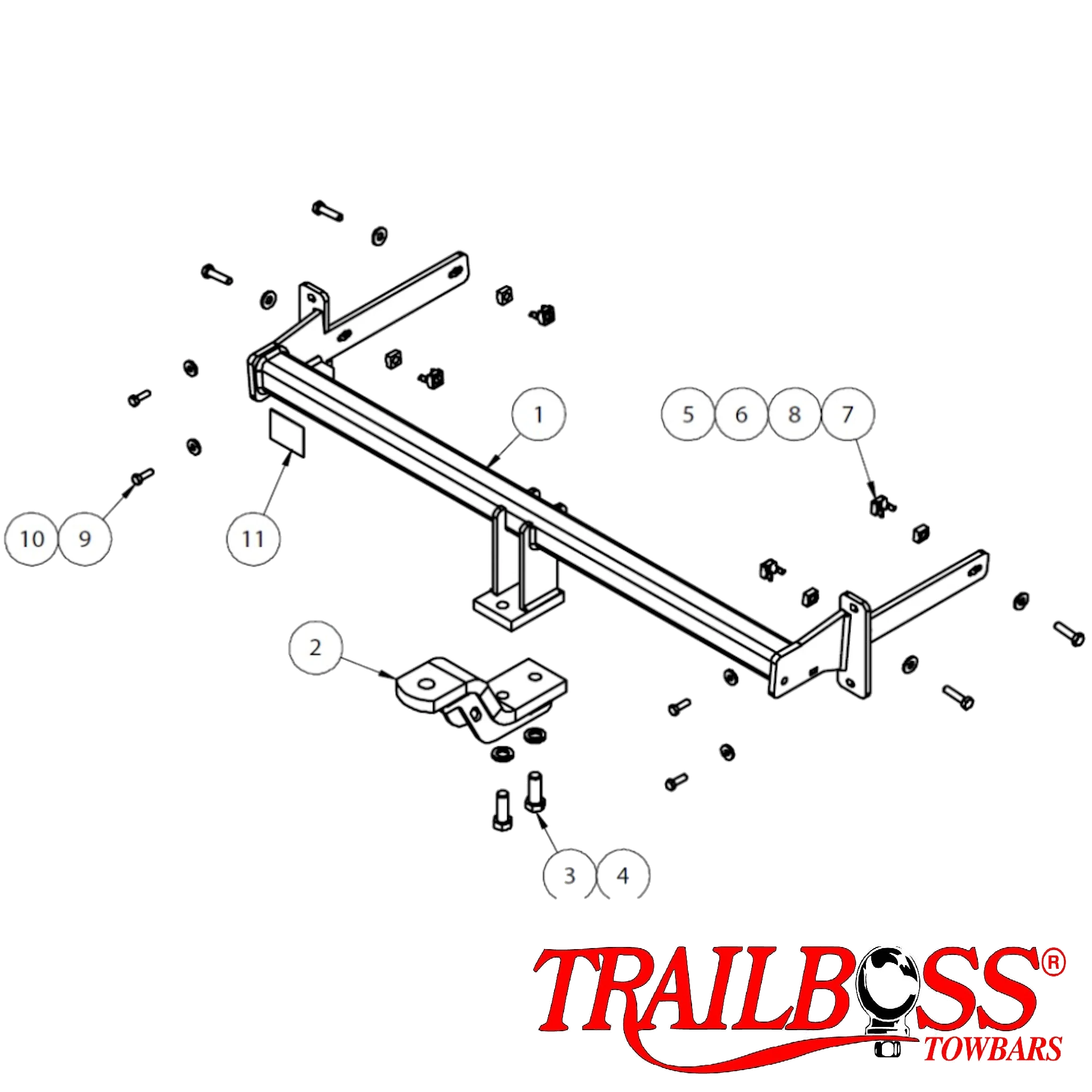 TrailBoss Towbar to suit VOLKSWAGEN GOLF 7 WAGON 08/2013-09/2019