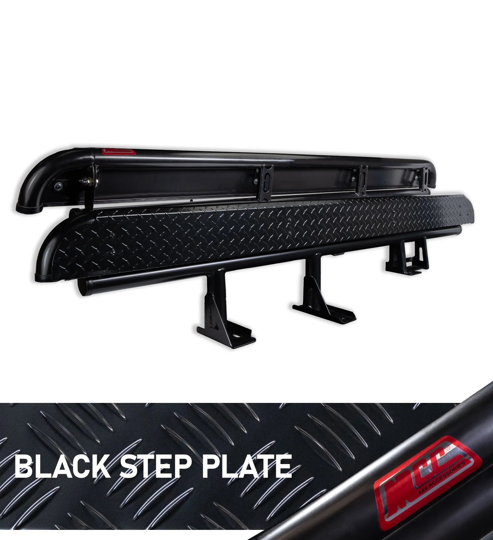 MCC 309BSBK All Black Side Step Package to suit Toyota Hilux 2016-Current