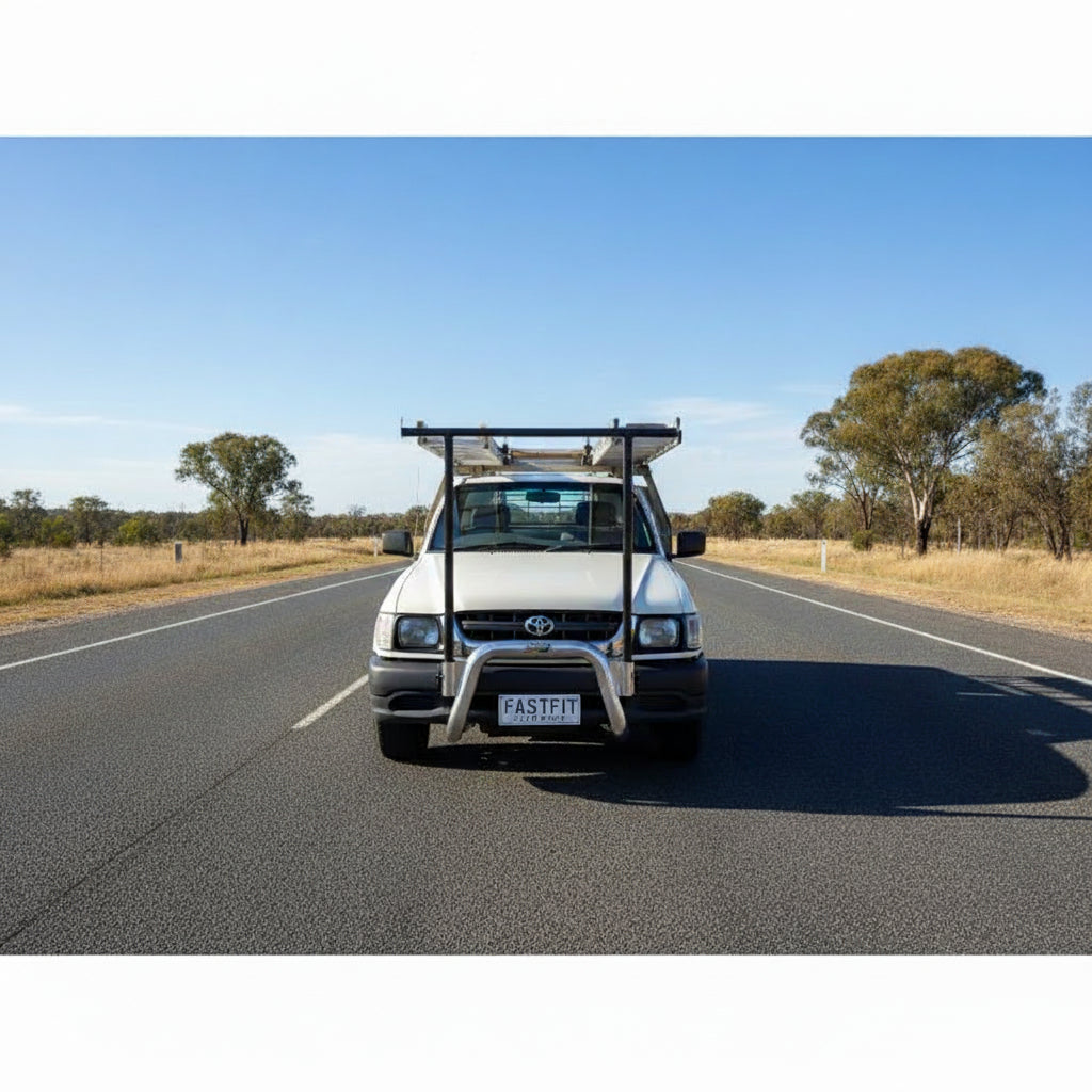 ALL BARS NUDGE BAR (POLISHED ALLOY) & H-RACK TO SUIT TOYOTA HILUX 2004