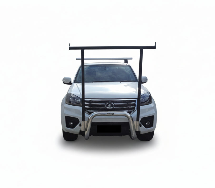 ALL BARS NUDGE BAR (POLISHED ALLOY) & H-RACK TO SUIT GREAT WALL STEED 2021
